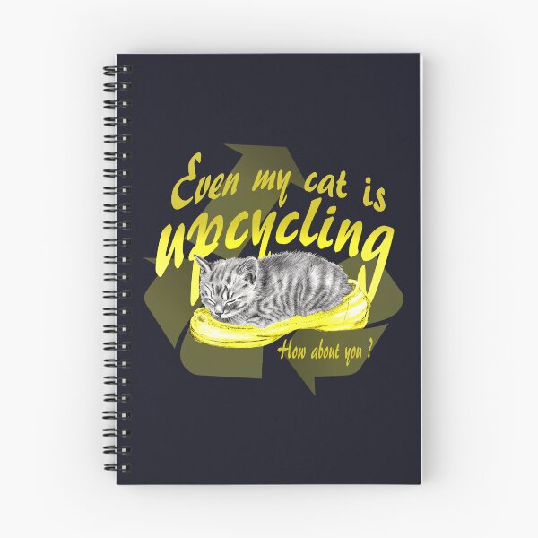 Item preview, Sleeping kitten in old shoe - graphite version, Upcycling text in yellow colorized English designed and sold by SylvieG18.
