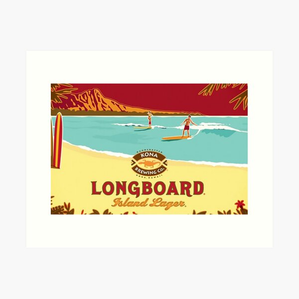 Kona Longboard Art Print
