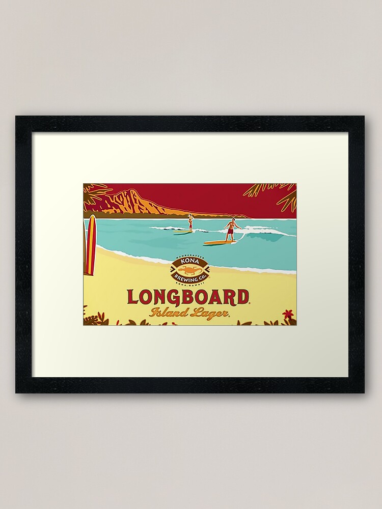 "Kona Longboard" Framed Art Print for Sale by LouisvilleChief Redbubble