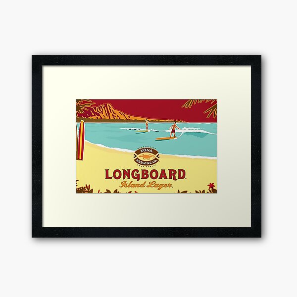 "Kona Longboard" Framed Art Print for Sale by LouisvilleChief Redbubble