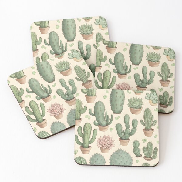 Item preview, Coussin Cactus Design Watercolor Potted Plants designed and sold by YBsahadow.