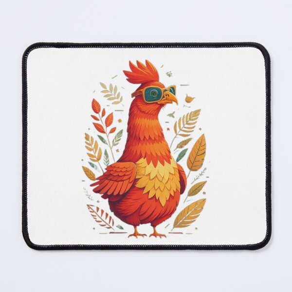 Item preview, Smart Road Island Red Chicken Wearing Glasses designed and sold by Sneek661.
