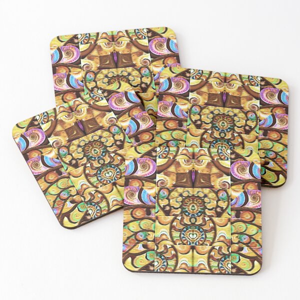 Item preview, Gorgeous multicolored ammonite abstract patchwork - Ancient mystical symbolic pattern - Ideal gift for fossil lovers designed and sold by Ralek.