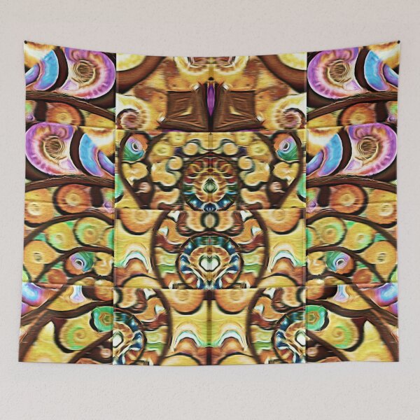 Item preview, Gorgeous multicolored ammonite abstract patchwork - Ancient mystical symbolic pattern - Ideal gift for fossil lovers designed and sold by Ralek.