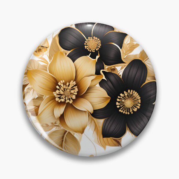 Item preview, Black and Gold Flowers designed and sold by CYouHere.
