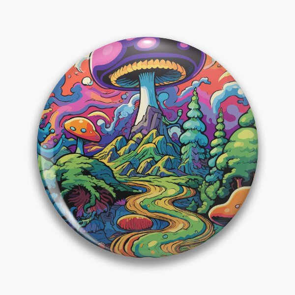 Item preview, A psychedelic design with mushrooms designed and sold by ColorDesign38.