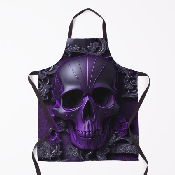 Aperçu de l'œuvre Metallic purple skull with a gothic theme backdrop créée et vendue par Rothnaric.