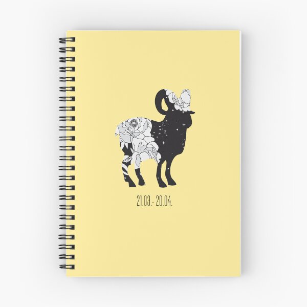 Item preview, Aries zodiac sign with floral design designed and sold by Ninillububble.