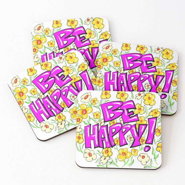 Item preview, Be Happy Shirt with Flowers designed and sold by suerussoart.