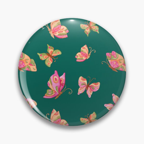 Item preview, Beatiful colorful Butterflies pattern - green background designed and sold by Heba-D.