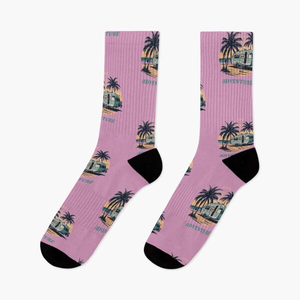 Item preview, Caravan on a tropical beach at sunset, vintage style designed and sold by DreamscapePixel.