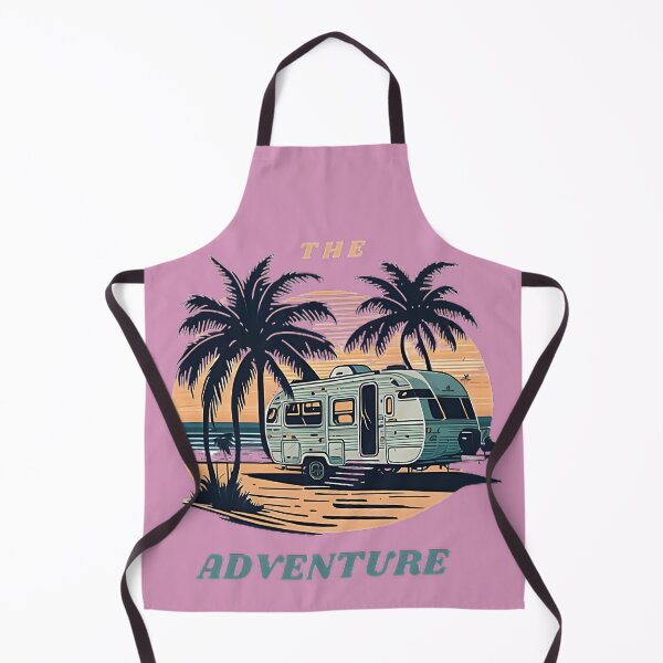 Item preview, Caravan on a tropical beach at sunset, vintage style designed and sold by DreamscapePixel.