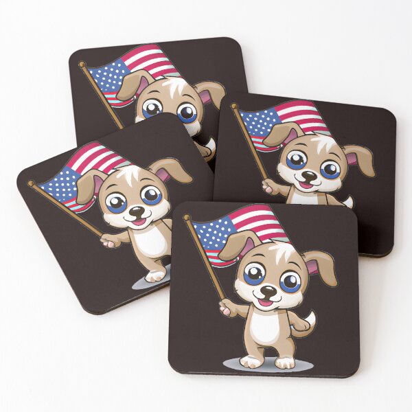 Item preview, Cute Puppy American Flag designed and sold by dturock.