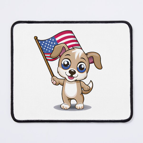 Item preview, Cute Puppy American Flag designed and sold by dturock.