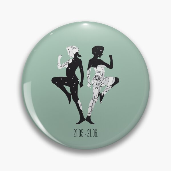 Item preview, Gemini zodiac sign with floral design designed and sold by Ninillububble.
