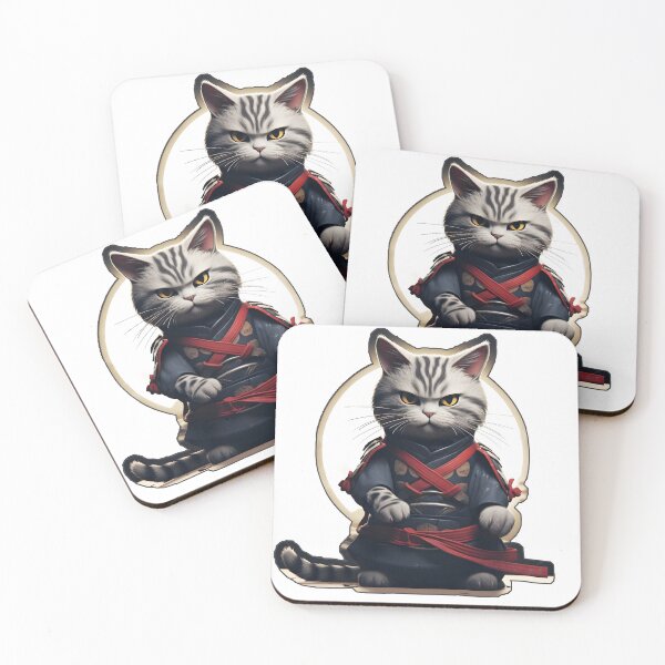 Item preview, Japanese Samurai Cat ninja designed and sold by ArtHideaway.
