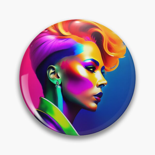 Item preview, woman with colored hair designed and sold by Elobrdn.