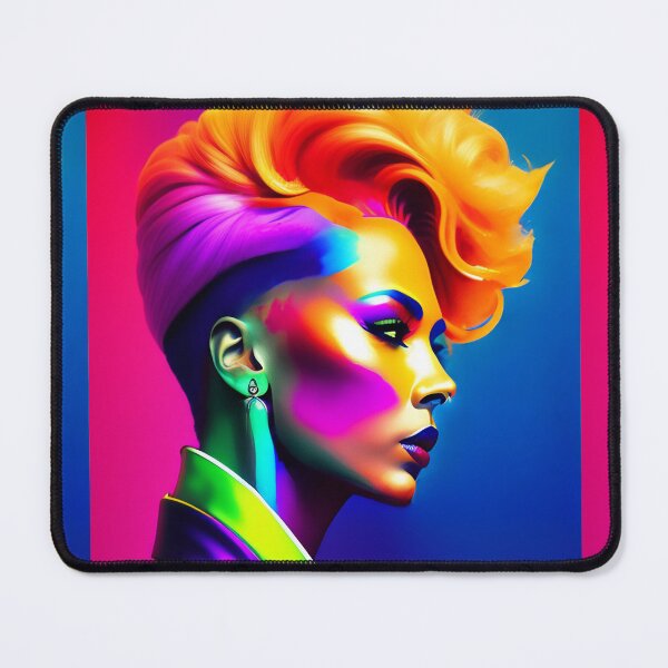 Item preview, woman with colored hair designed and sold by Elobrdn.