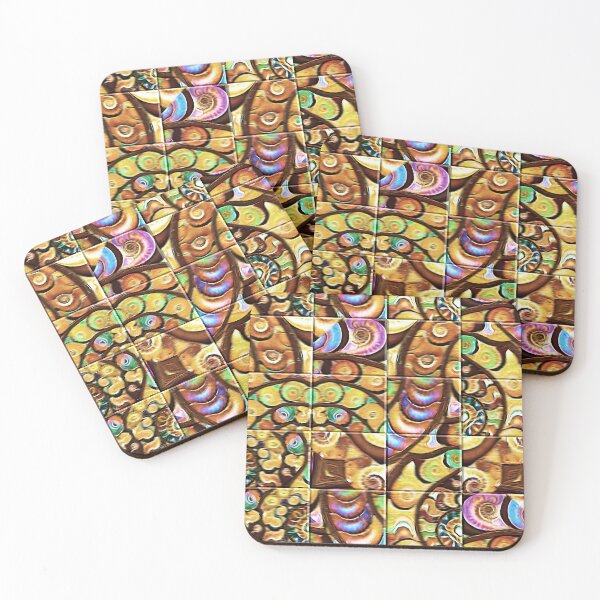 Item preview,  Gorgeous multicolored ammonite abstract patchwork - Ancient mystical symbolic pattern - Ideal gift for fossil lovers designed and sold by Ralek.