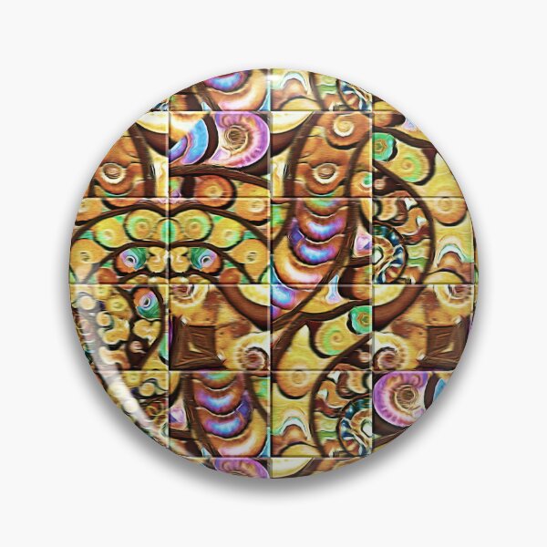 Item preview,  Gorgeous multicolored ammonite abstract patchwork - Ancient mystical symbolic pattern - Ideal gift for fossil lovers designed and sold by Ralek.