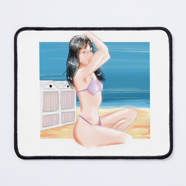 Item preview, Pinup morena en la playa designed and sold by eligart.