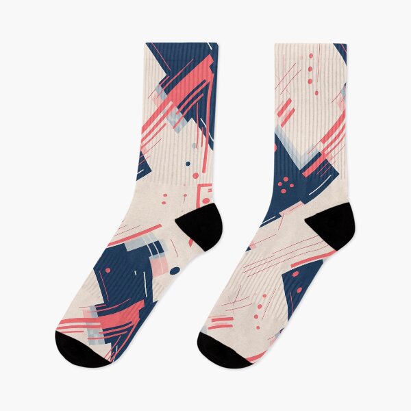 Item preview, Like a Droid 2, minimalist tech pattern, clean tech paneling, navy, blue, pink hue, beige, robots and technology. designed and sold by FoxRobinRabbit.