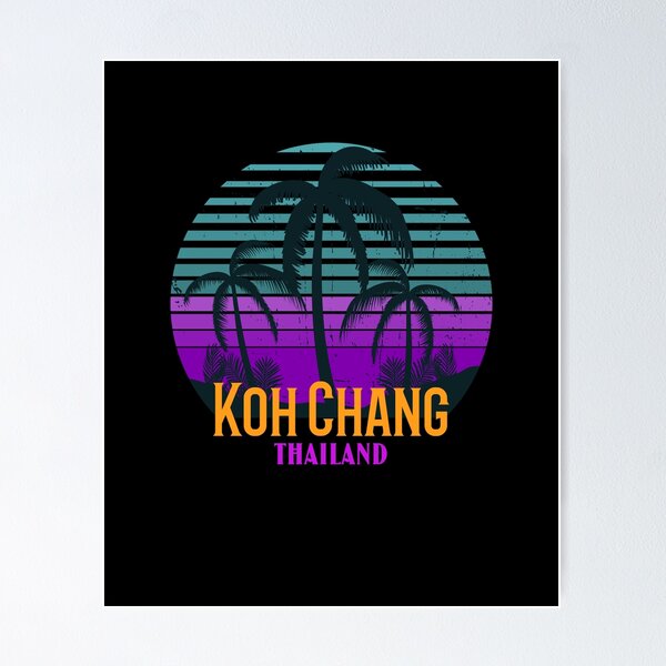 Item preview, Koh Chang Thailand - Vintage Sunset and Palm Trees Design designed and sold by RektRepublic.