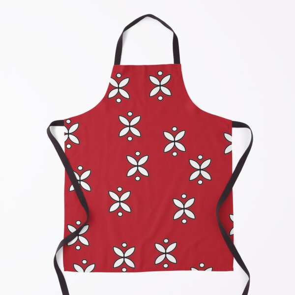 Item preview, Crimson Geometry - White Simple Geometric Flowers Motif on Red Background Seamless Vector Pattern designed and sold by ysa-pattern.
