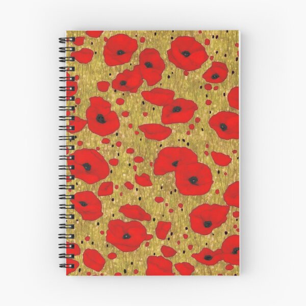 Item preview, Gold Klimt Style Poppy Pattern designed and sold by DarkstarDesign.