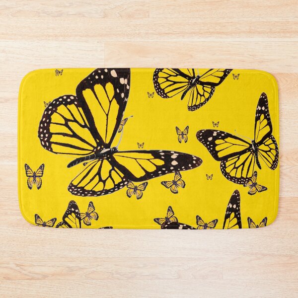 Item preview, YELLOW MONARCH BUTTERFLIES DESIGN ABSTRACT ART designed and sold by sharlesart.