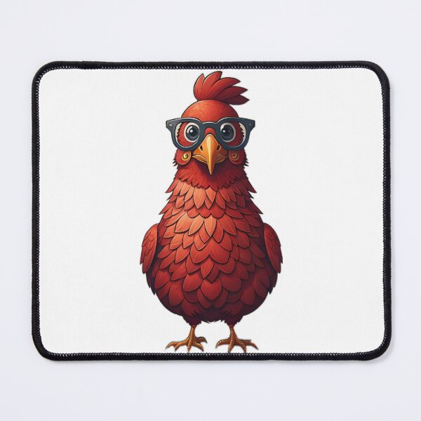 Item preview, Smart Road Island Red Chicken Wearing Glasses designed and sold by Sneek661.