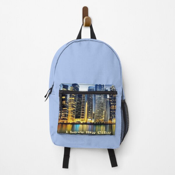 Item preview, I love my city lit up with skyscrapers at night designed and sold by JaroDesign2023.
