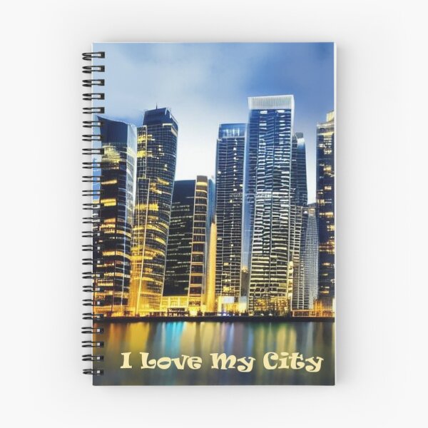 Item preview, I love my city lit up with skyscrapers at night designed and sold by JaroDesign2023.
