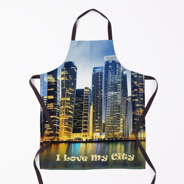 Item preview, I love my city lit up with skyscrapers at night designed and sold by JaroDesign2023.