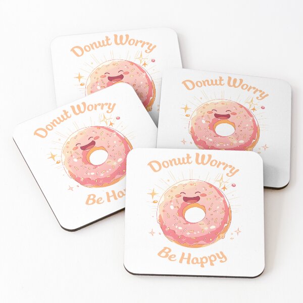 Item preview, "Donut Worry, Be Happy" Cute Donut - Colorful Food Art for Donut Lovers designed and sold by Shegohi.