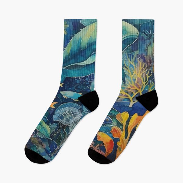 Item preview, Beneath the Enchanted Depths: Exploring a Vibrant Underwater World of Sea Creatures designed and sold by InsaneLEDP.
