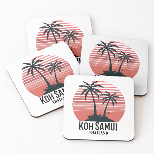 Item preview, Koh Samui Vintage Sunset And Palm Trees Design designed and sold by RektRepublic.
