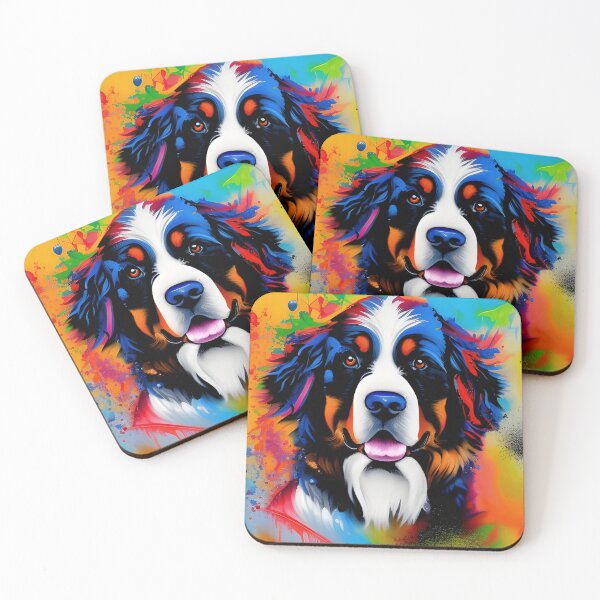 Item preview, Multicolor Bernese Mountain Dog 170 Digital art designed and sold by artbylucie.