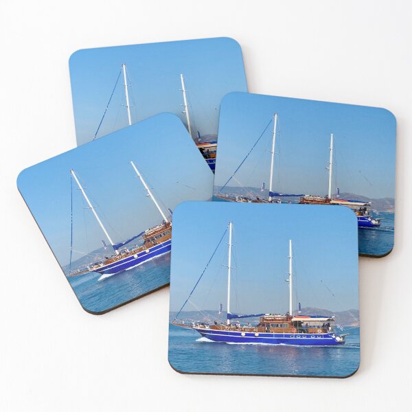 Item preview, Boat On the Blue Water In Greece designed and sold by Rosa1218.