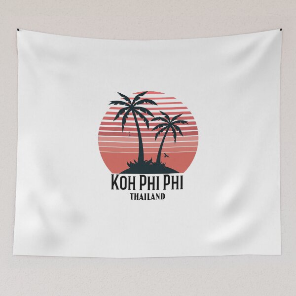Item preview, Koh Phi Phi Vintage Sunset And Palm Trees Design designed and sold by RektRepublic.