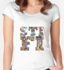 Sticky Fingers Streicheln Sie Ihre Seele Logo Tailliertes Rundhals-Shirt