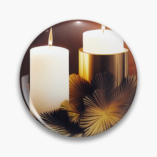 Item preview, White Candles with Gold Base designed and sold by Dana Roper.