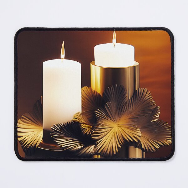 Item preview, White Candles with Gold Base designed and sold by Dana Roper.