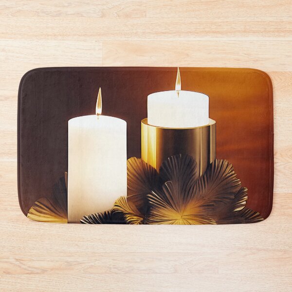 Item preview, White Candles with Gold Base designed and sold by Dana Roper.