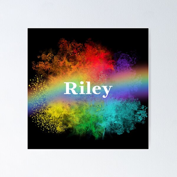 RILEY Baby Name Sign Gift' Poster, picture, metal print, paint by Ingo  Helmdach