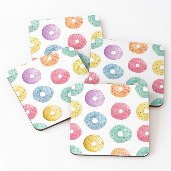 Item preview, Colorful Watercolor Donuts designed and sold by latheandquill.