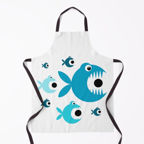 Item preview, sharp teeth fish - savage, simple & cool  piranha joe - blue themed colours designed and sold by Barha.