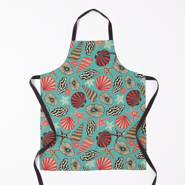 Item preview, OCEAN JEWELS Seashells Coastal Retro Beach with Starfish Urchins Limpets Scallop Shells - UnBlink Studio by Jackie Tahara designed and sold by Jackie Tahara of UnBlink Studio.