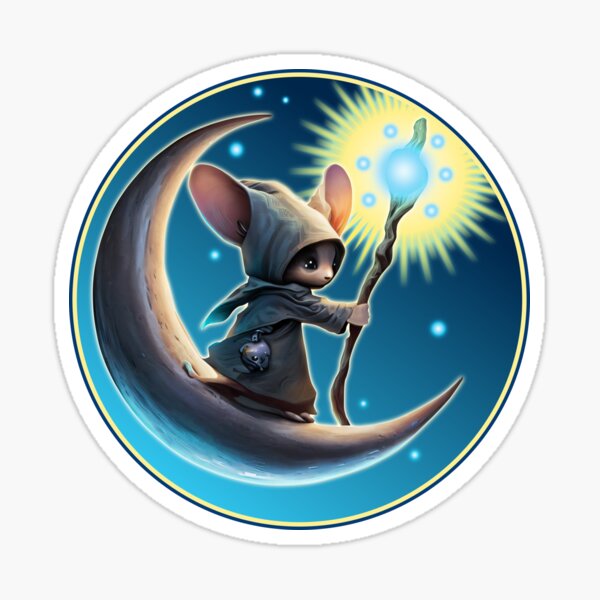 Mystical Mouse Wizard - Cool Sticker