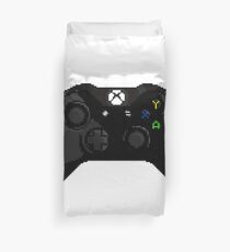 Xbox One Black Controller Pixel Duvet Cover